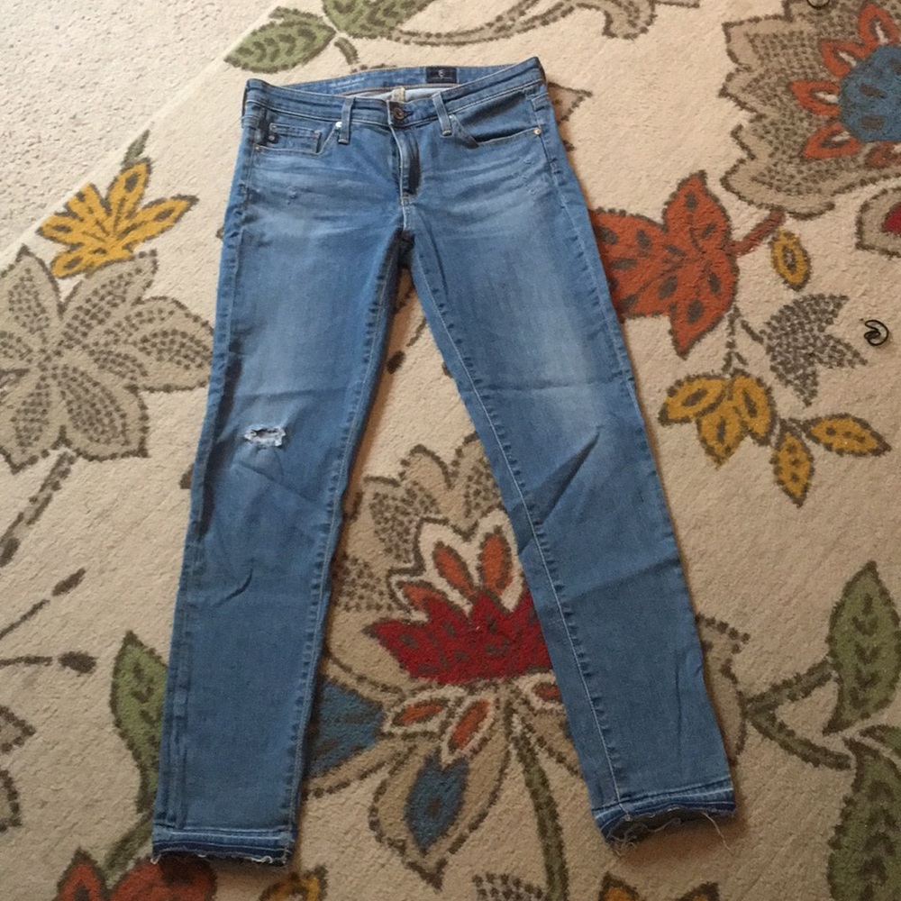 Ag "Stevie Ankle" jeans.
